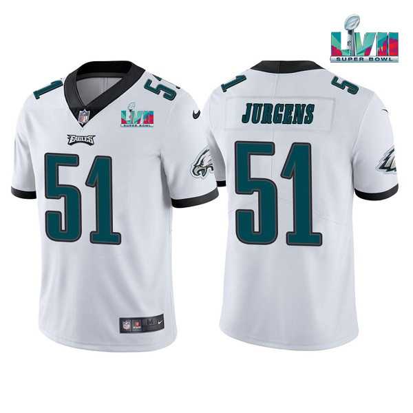 Men & Women & Youth Philadelphia Eagles #51 Cam Jurgens White Super Bowl LVII Vapor Untouchable Limited Stitched Jersey->philadelphia eagles->NFL Jersey
